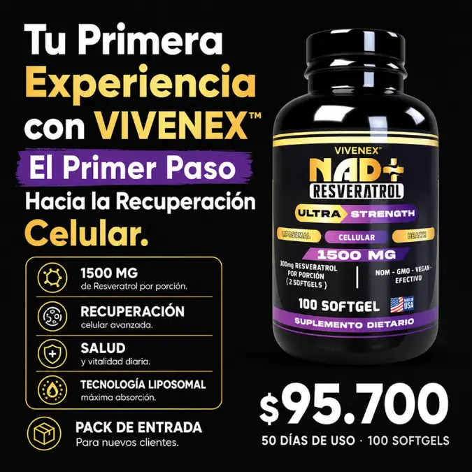 NAD+ Resveratrol | La ciencia de vivir más joven, en una sola cápsula